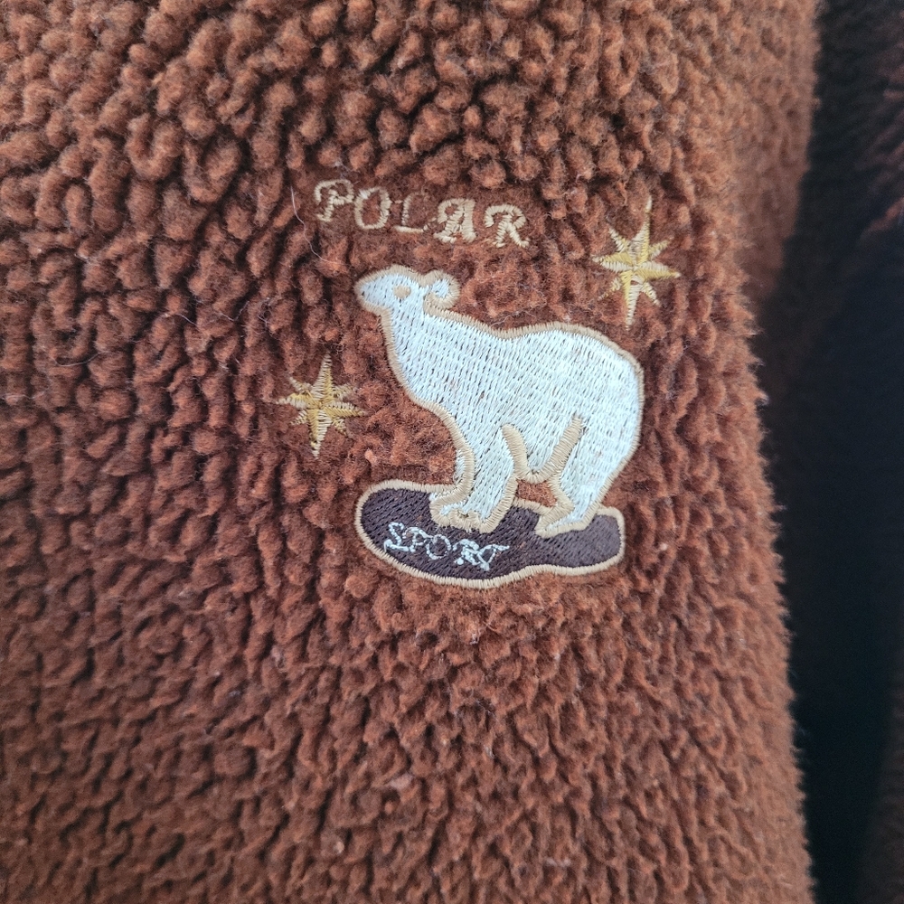 Vintage Reversible brown Cat Out fleece coat with animal print in size XL - Picture 13 of 16